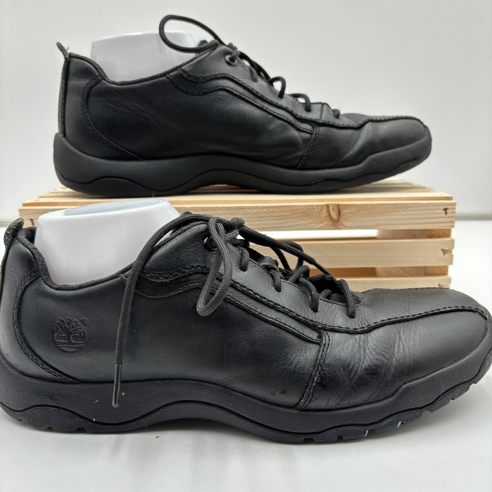 Timberland GSR Black Leather Oxfords Mens 9 EU 43 Comfort‎